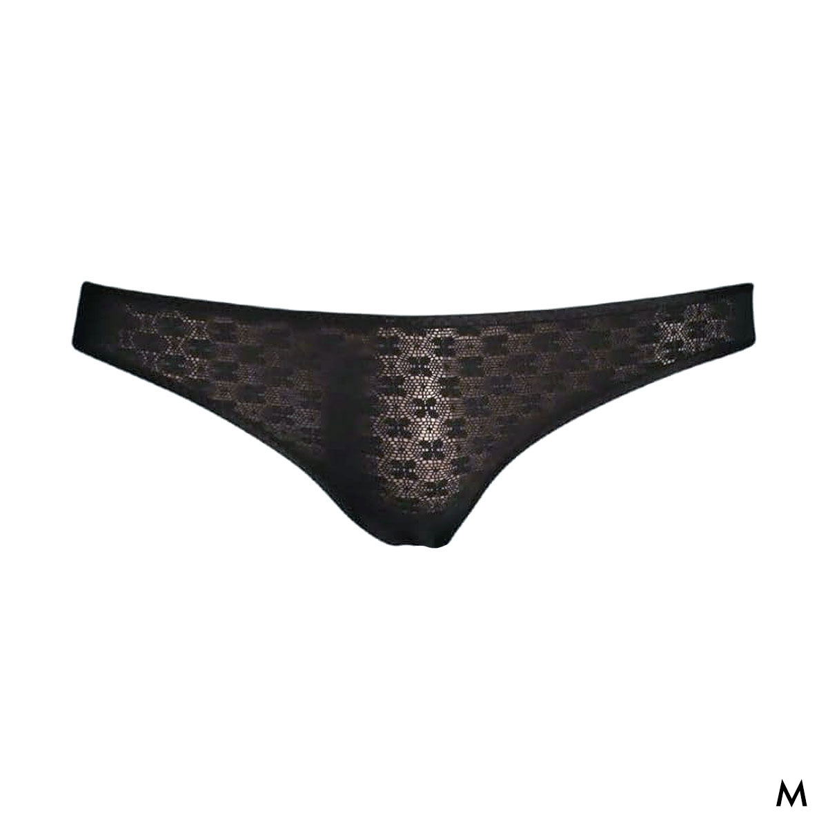 ユニセックス UNISEX 総レース バックオープン HB ハーフバック ショーツ ジェンダーレス 男女兼用 TM uniSeX 日本製(BK-ブラック-M)