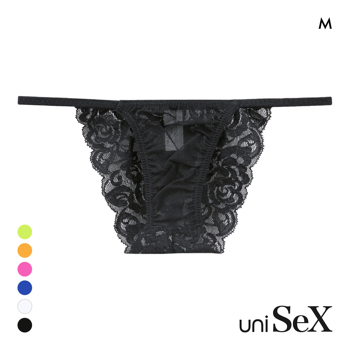 ユニセックス UNISEX Powernet back lace ハーフバック HB ジェンダーレス 男女兼用 TM uniSeX(BK-ブラック-M)