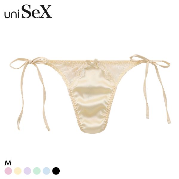 ユニセックス Satin x Lace cute TB Tバック ショーツ ジェンダーレス 男女兼用 TM uniSeX