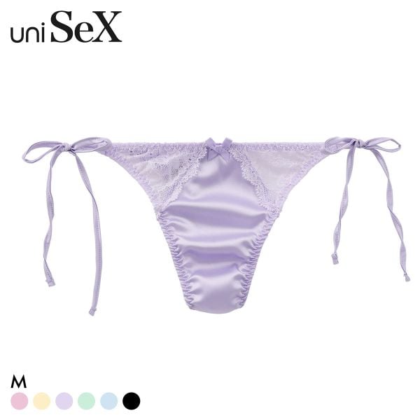 ユニセックス Satin x Lace cute TB Tバック ショーツ ジェンダーレス 男女兼用 TM uniSeX