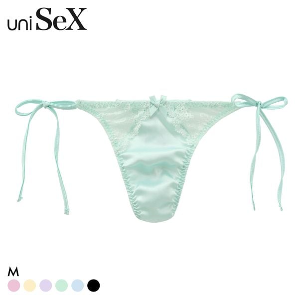 ユニセックス Satin x Lace cute TB Tバック ショーツ ジェンダーレス 男女兼用 TM uniSeX