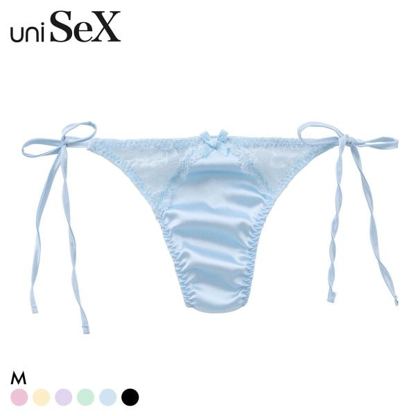ユニセックス Satin x Lace cute TB Tバック ショーツ ジェンダーレス 男女兼用 TM uniSeX