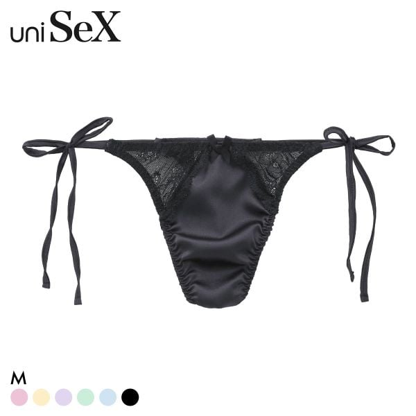 ユニセックス Satin x Lace cute TB Tバック ショーツ ジェンダーレス 男女兼用 TM uniSeX