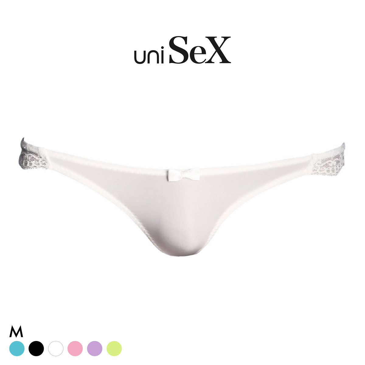 ユニセックス GMF back lace HB ハーフバック ショーツ ジェンダーレス 男女兼用 TM uniSeX(WH-ホワイト-M)