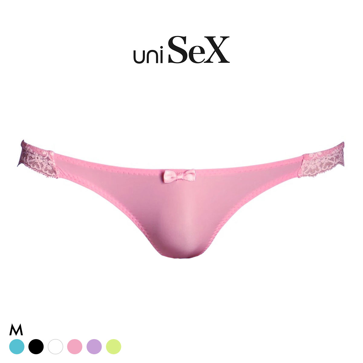 ユニセックス GMF back lace HB ハーフバック ショーツ ジェンダーレス 男女兼用 TM uniSeX(PI-ピンク-M)