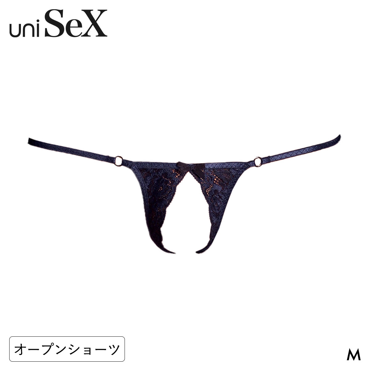 ティーエム コレクション UNISEX Lace sexy open Lingerie ユニセックス(NV-ネイビー-M)