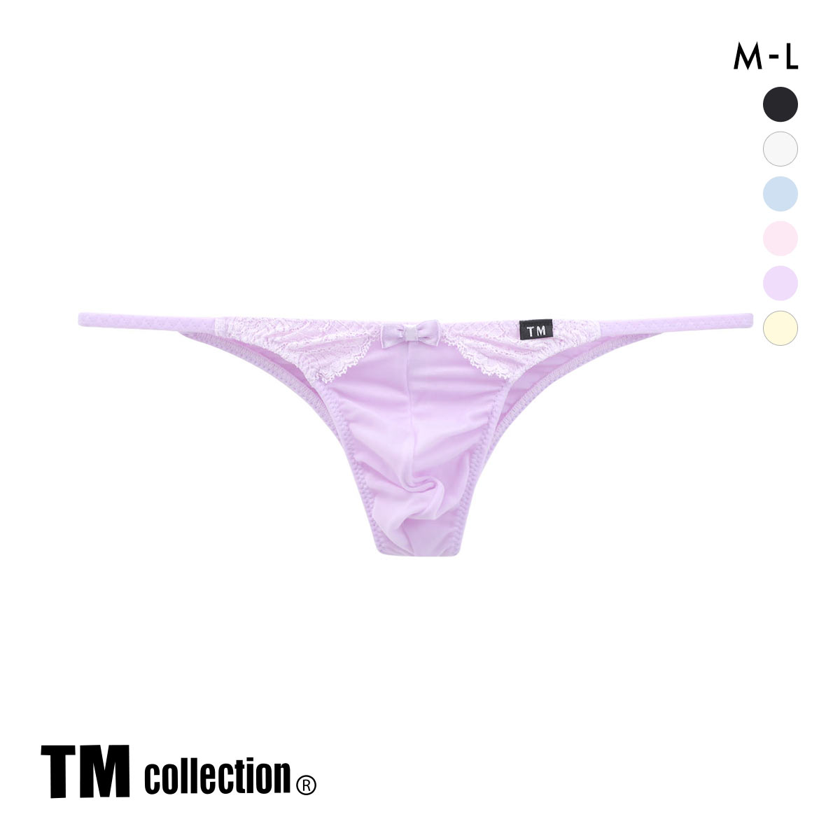 ティーエム コレクション SNewT2M2 x Lace cute ハーフバック HB M L 透け 前閉じ メンズ ビキニ セクシー(LV-ラベンダー-M)