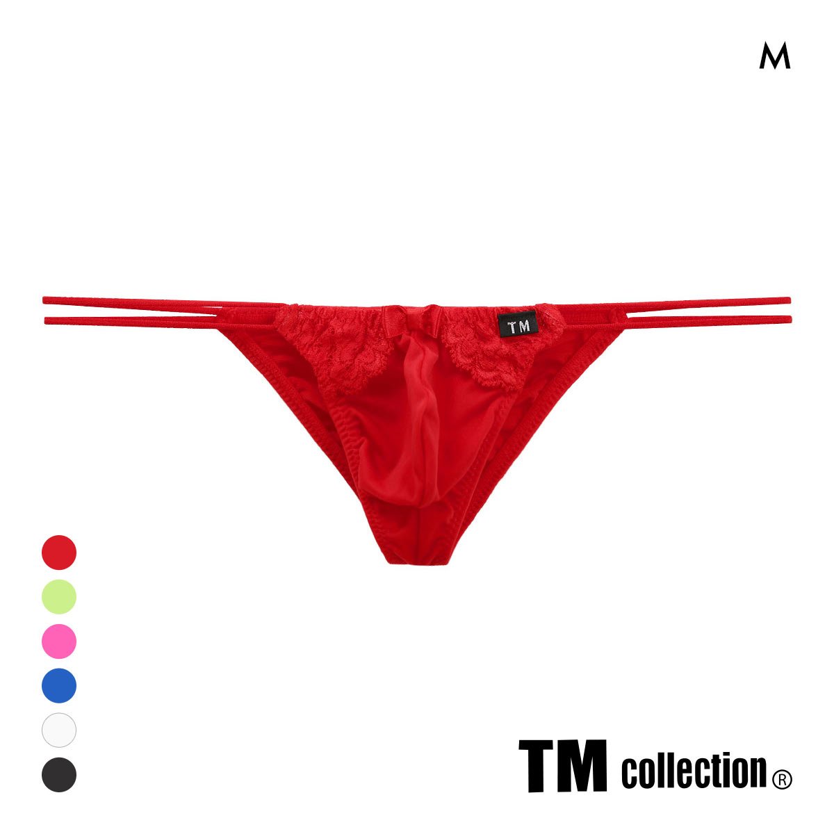 ティーエム コレクション New T2M2 Lace cute　ハーフバック HB メンズ ビキニ TM collection(RE-レッド-M)
