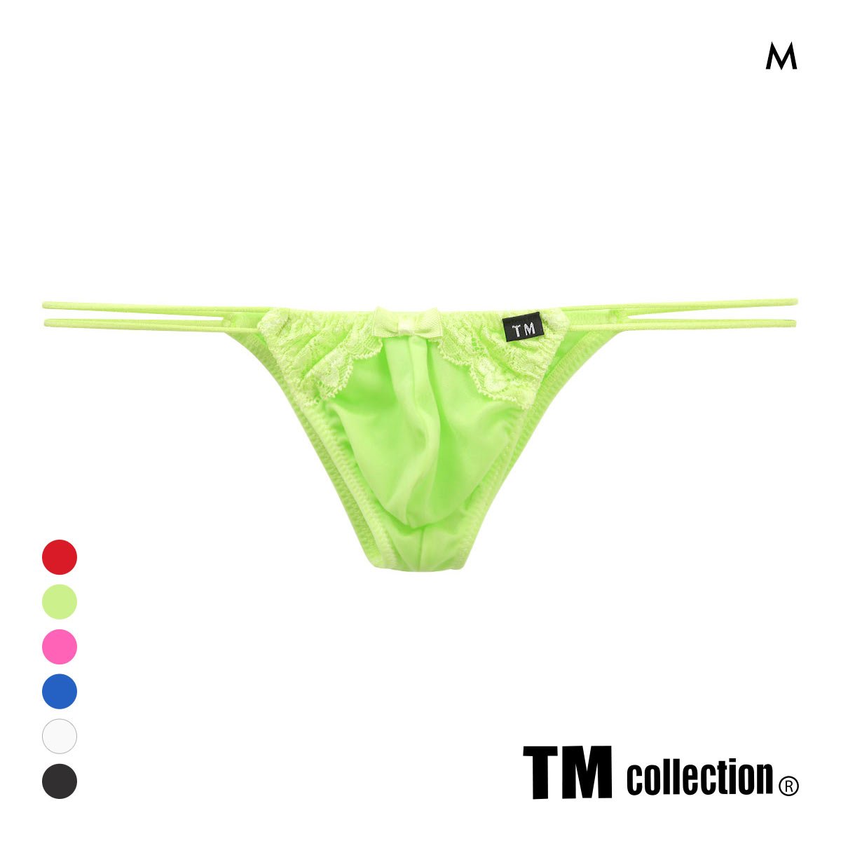 ティーエム コレクション New T2M2 Lace cute　ハーフバック HB メンズ ビキニ TM collection(GR-グリーン-M)