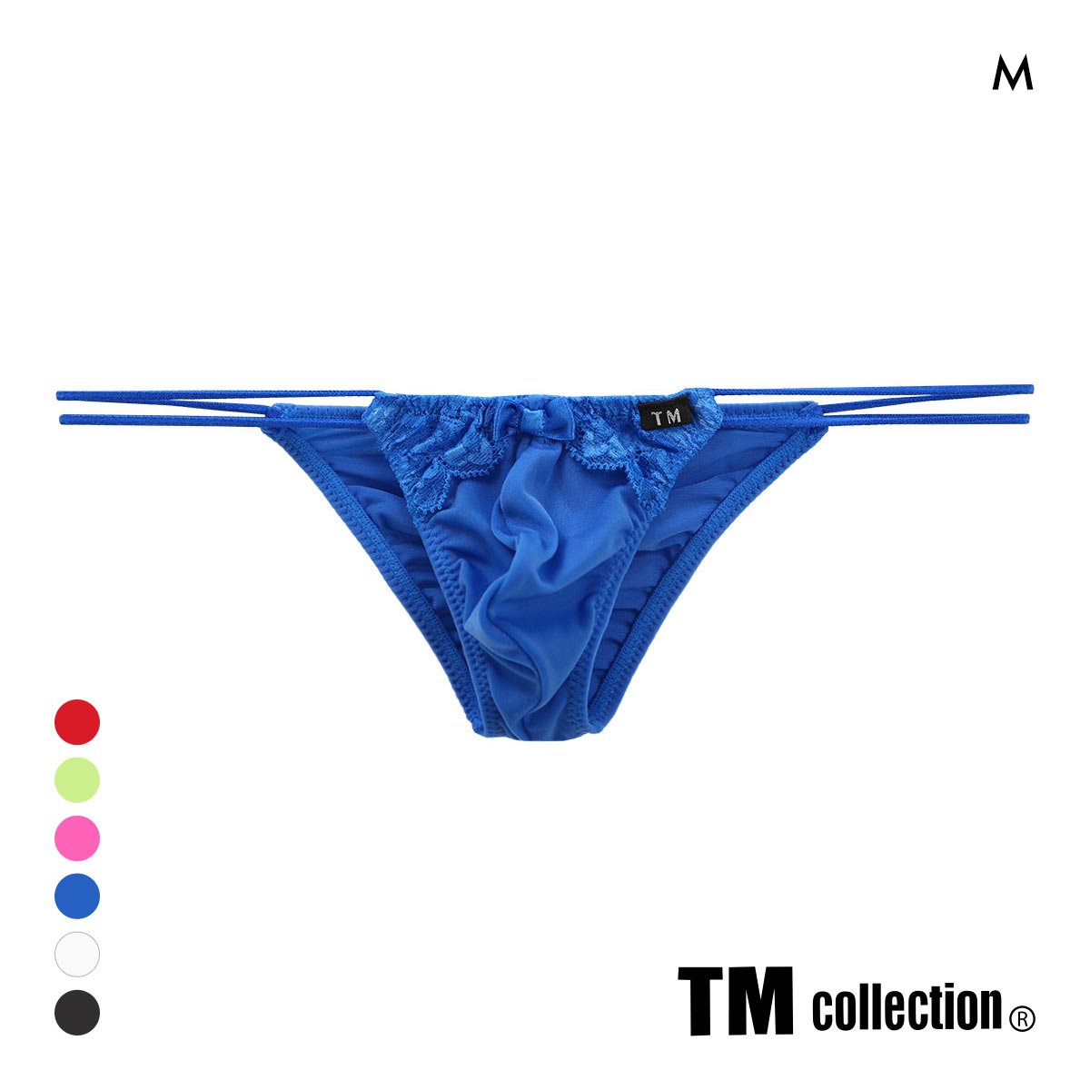 ティーエム コレクション New T2M2 Lace cute　ハーフバック HB メンズ ビキニ TM collection(BU-ブルー-M)