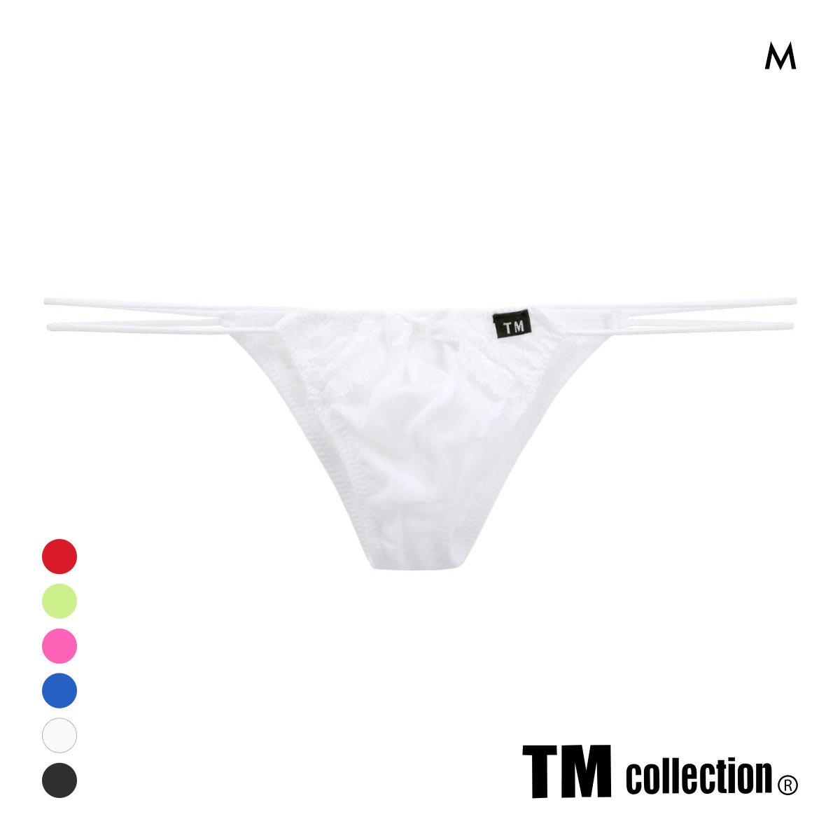 ティーエム コレクション New T2M2 Lace cute　ハーフバック HB メンズ ビキニ TM collection(WH-ホワイト-M)