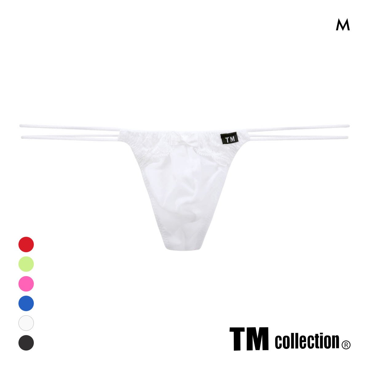 ティーエム コレクション New T2M2 Lace cute　Tバック メンズ ビキニ TM collection(WH-ホワイト-M)