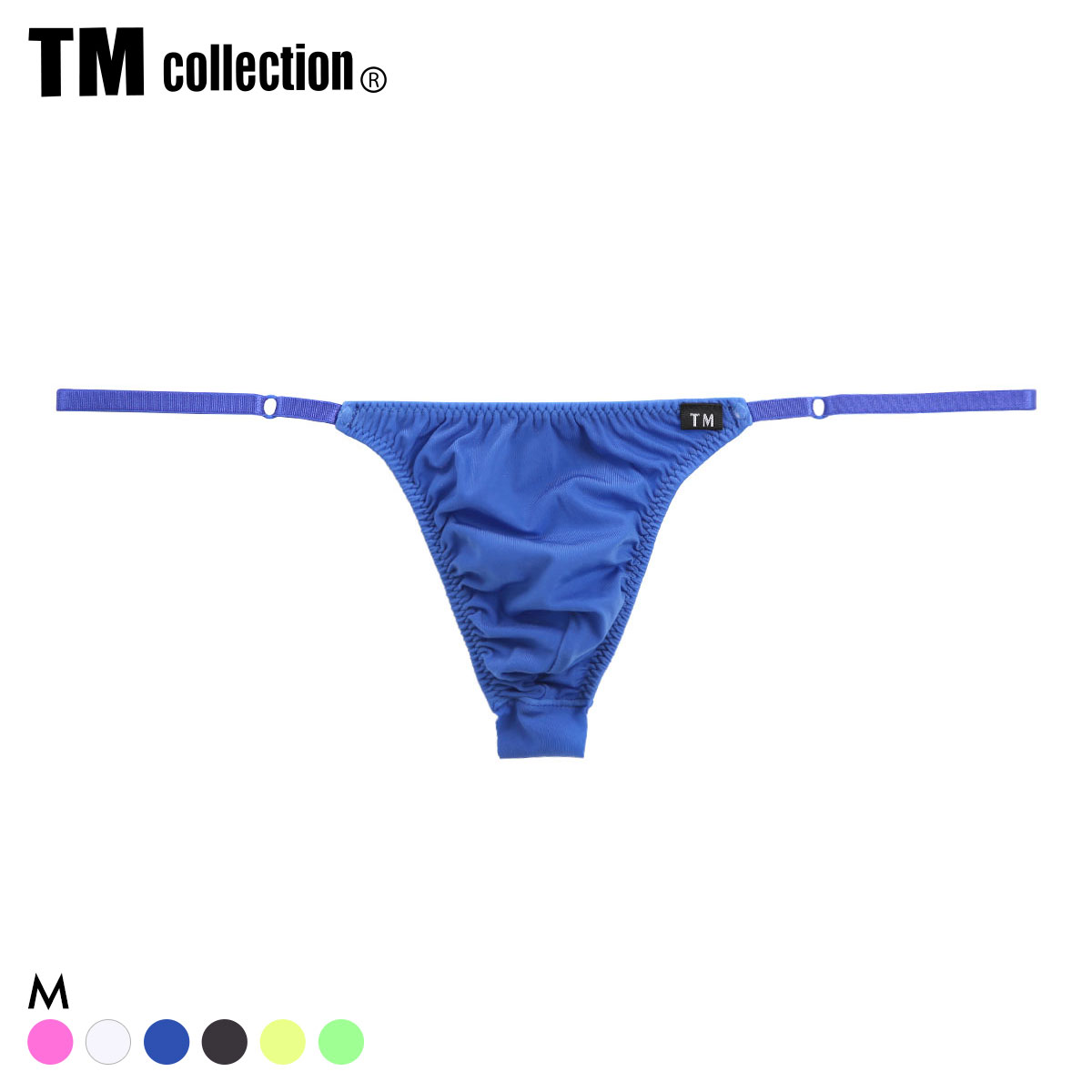 ティーエム コレクション GMF サイドストラップ ノンライン Tバック ビキニ  TM collection(BU-ブルー-M)