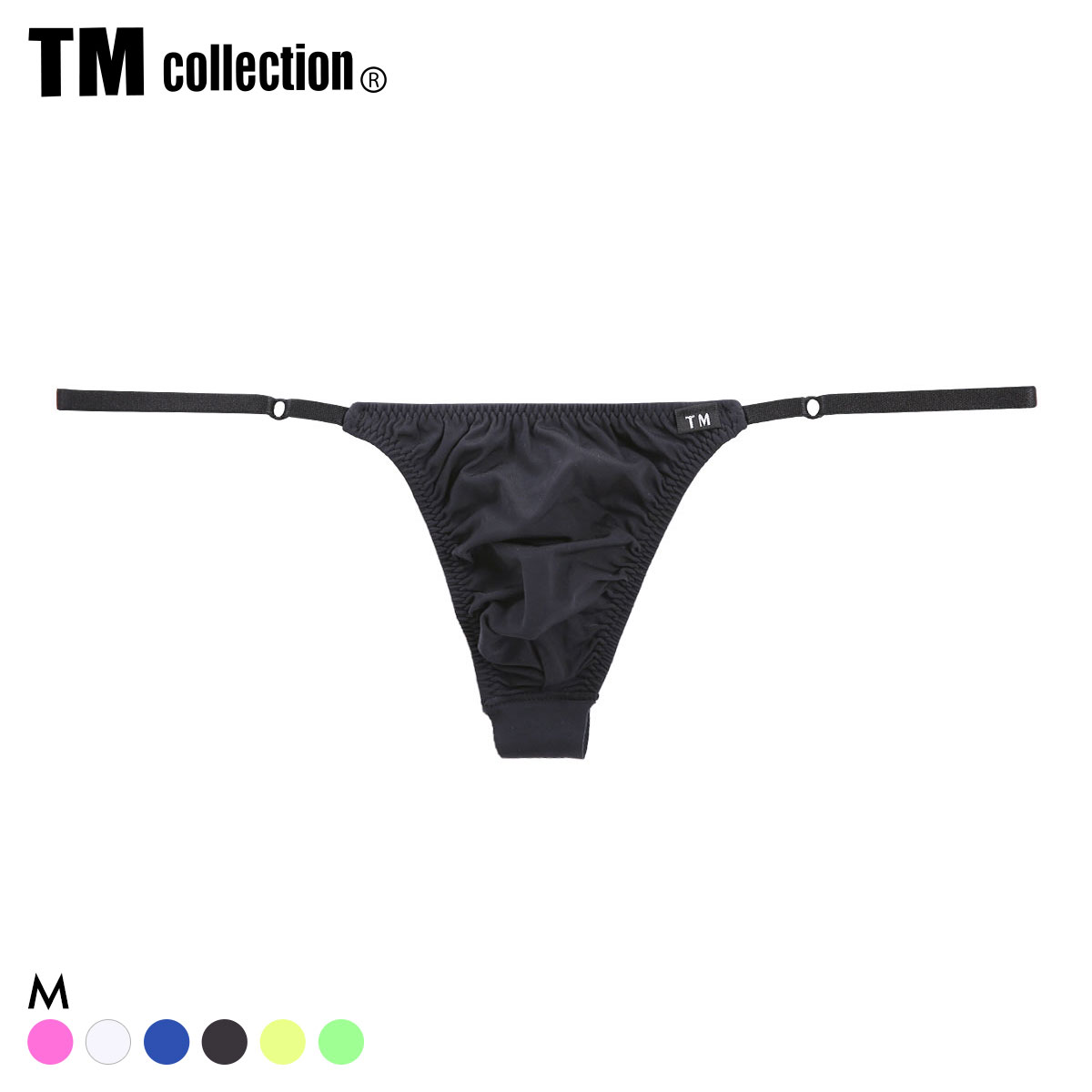 ティーエム コレクション GMF サイドストラップ ノンライン Tバック ビキニ  TM collection(BK-ブラック-M)