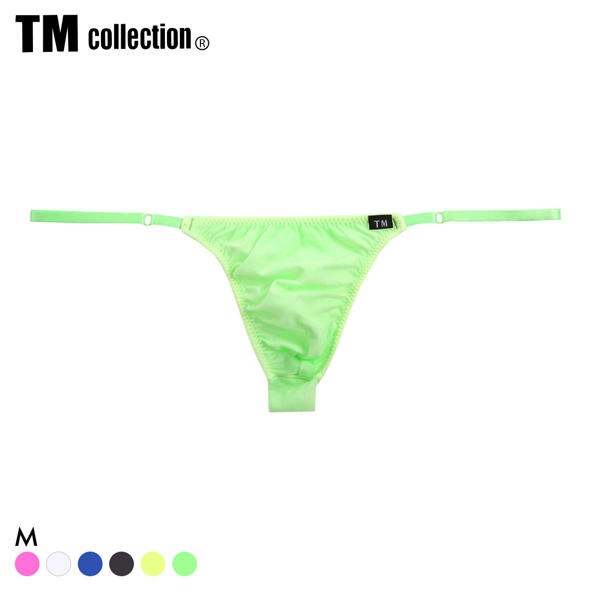 ティーエム コレクション GMF サイドストラップ ノンライン Tバック ビキニ  TM collection(GR-グリーン-M)