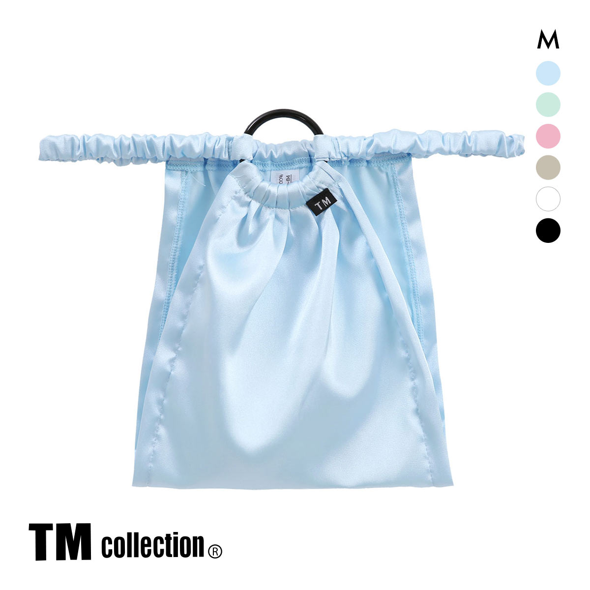 ティーエム コレクション Satin RING Beautiful 褌 ふんどし ハーフバック＆Tバック M セクシー メンズ 前とじ TM collection(SX-サックス-M)