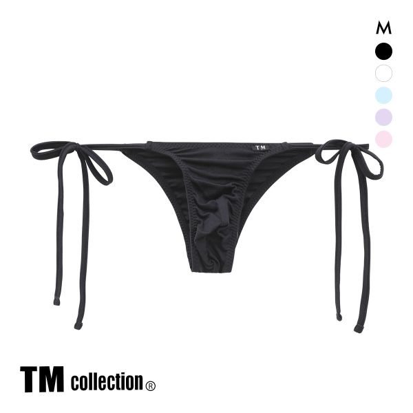 ティーエム コレクション T2M2 サイドリボン ハーフバック ML 透け メンズ ビキニ ブリーフ セクシー 前閉じ TM collection