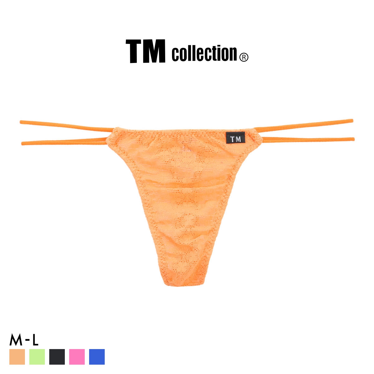 ティーエム コレクション Soft woolly lace ダブルループ TB Tバック メンズ TM collection 日本製(OR-オレンジ-M)