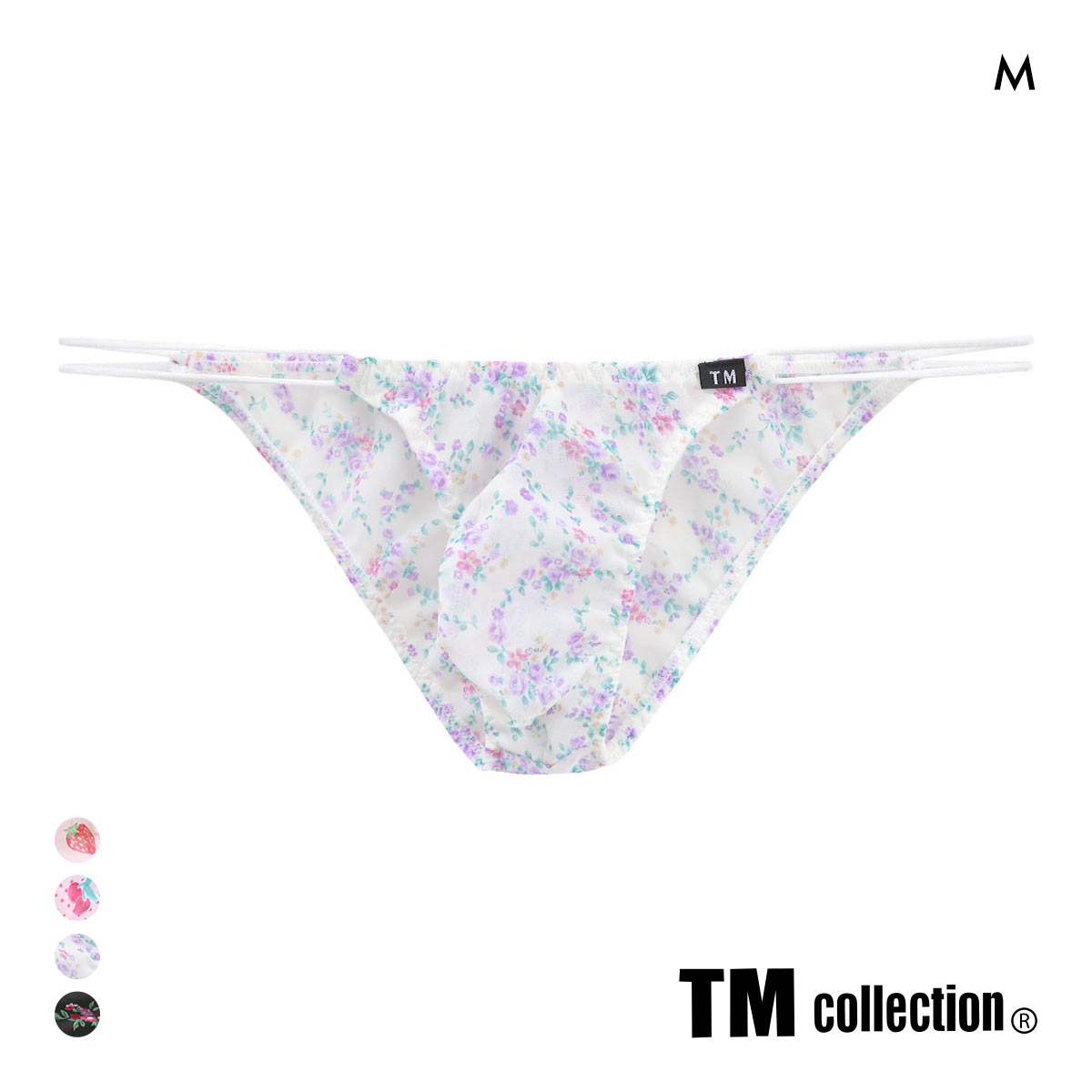 ティーエム コレクション ふんわりシフォン Wループ ハーフバック ビキニ TM collection(WH-ホワイト-M)