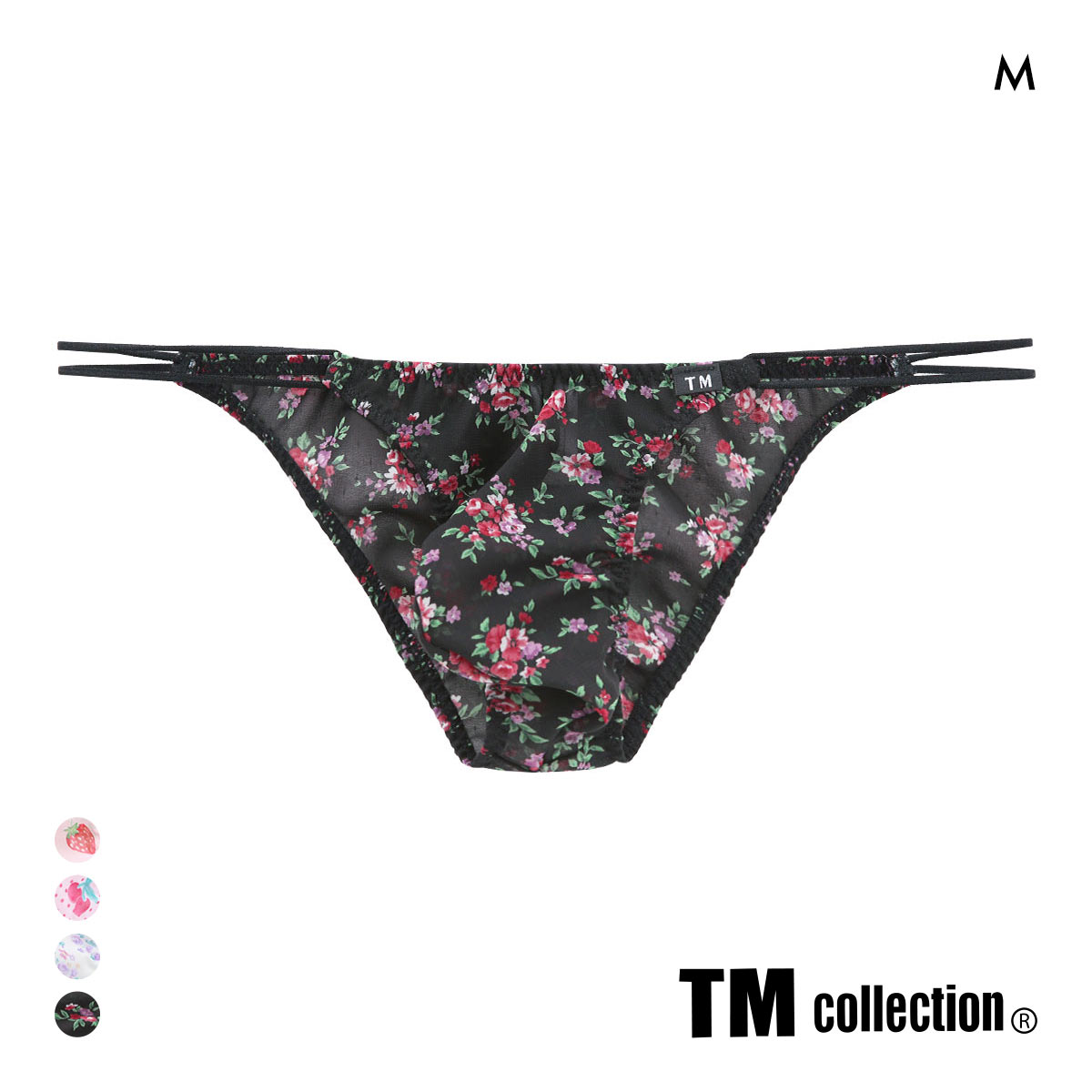 ティーエム コレクション ふんわりシフォン Wループ ハーフバック ビキニ TM collection(BK-ブラック-M)
