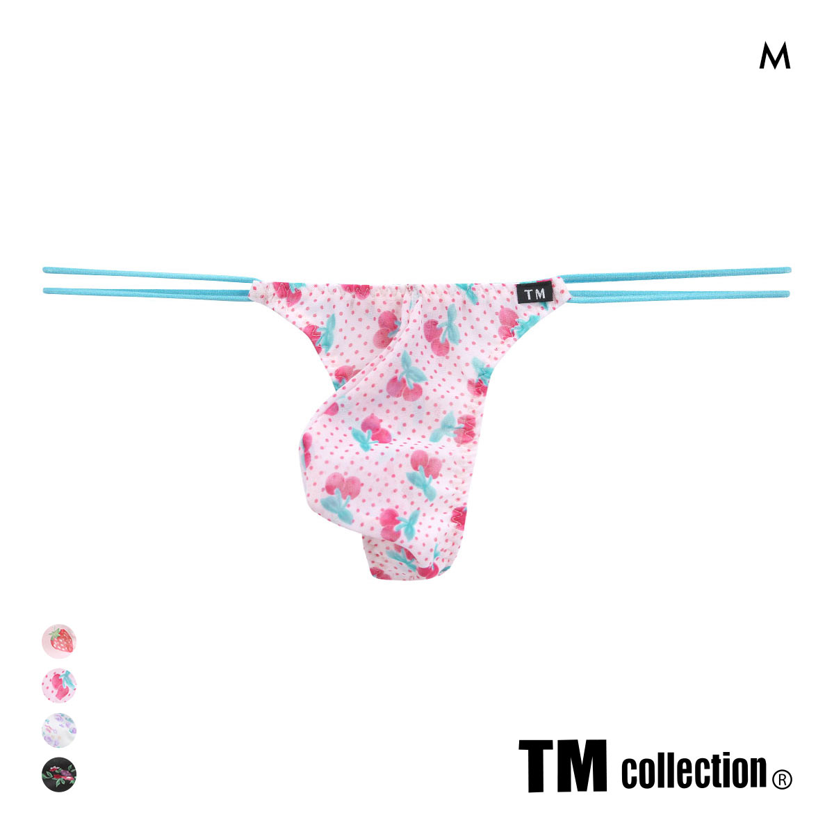 ティーエム コレクション ふんわりシフォン Wループ Tバック TM collection(BU-ブルー-M)