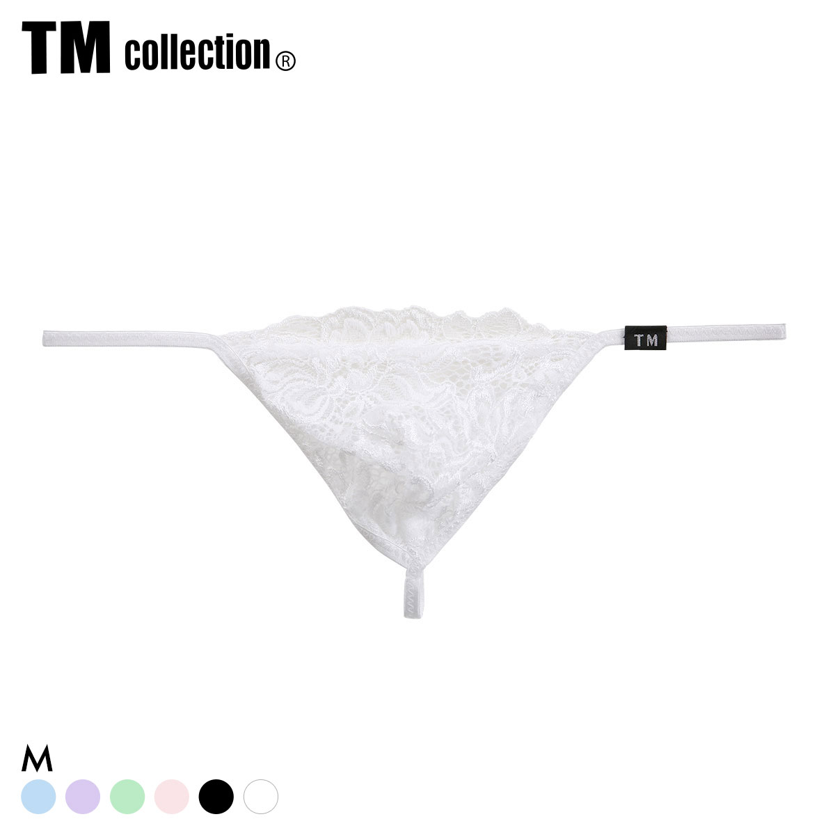 ティーエム コレクション Lace Elegant cut G-STRING TM collection(WH-ホワイト-M)