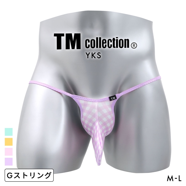 ティーエム コレクション YKS ギンガムチェック Sharp G-STRING メンズ Tバック Gストリング ビキ二 TM collection