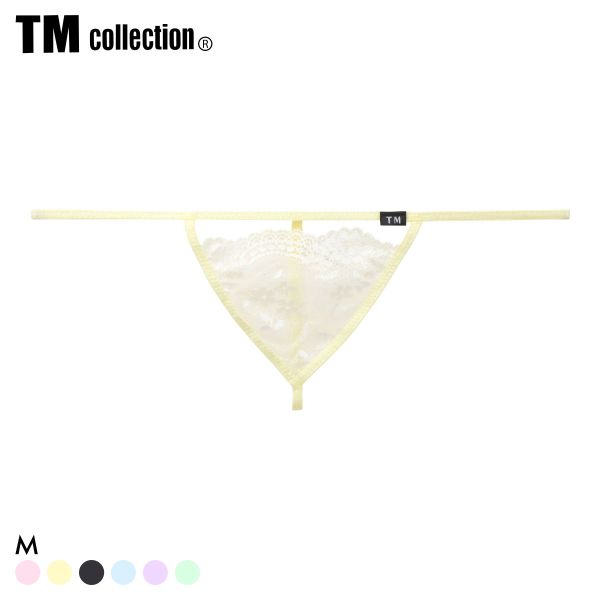ティーエム コレクション Lace RISKY Triangle Cut G-STRING Gスト 透け 前閉じ メンズ ビキニ TM collection
