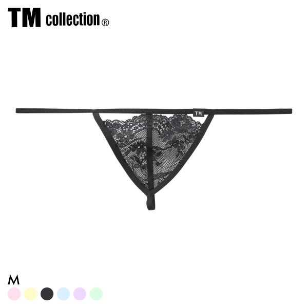 ティーエム コレクション Lace RISKY Triangle Cut G-STRING Gスト 透け 前閉じ メンズ ビキニ TM collection