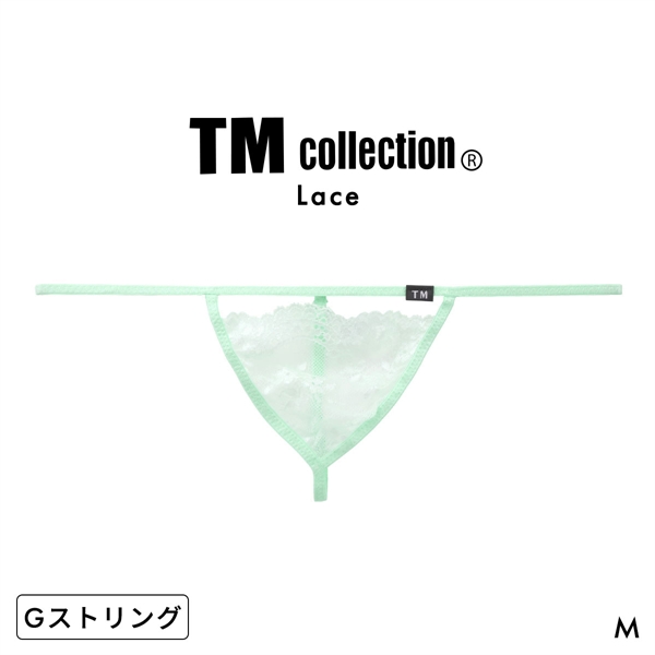 ティーエム コレクション Lace RISKY Triangle Cut G-STRING Gスト 透け 前閉じ メンズ ビキニ TM collection