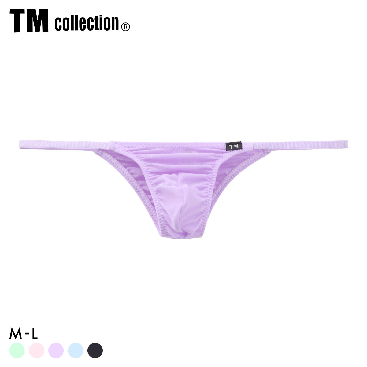 ティーエム コレクション NEW T2M2 side string ハーフバック ビキニ TM collection メンズ ブリーフ 前閉じ(PU-パープル-M)
