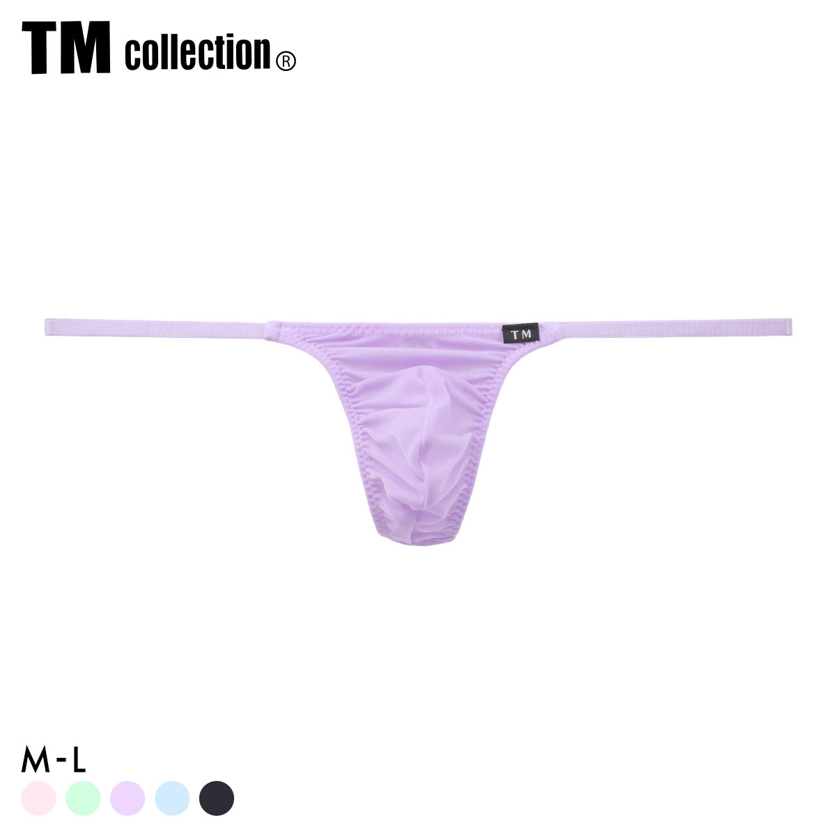 ティーエム コレクション NEW T2M2 side string Tバック ビキニ TM collection メンズ ブリーフ 前閉じ(PU-パープル-M)