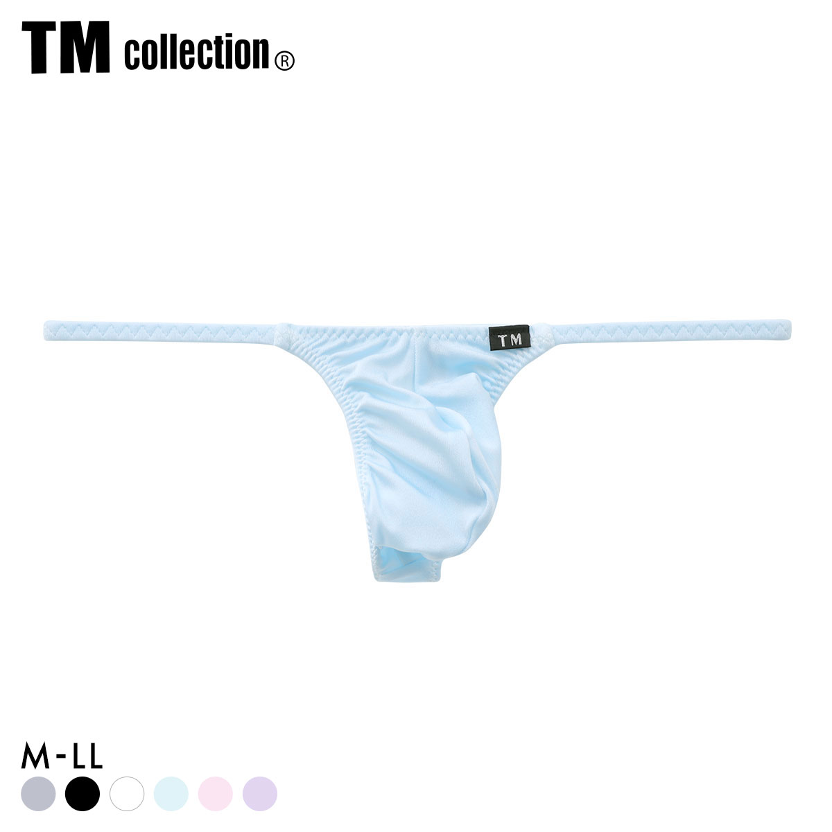 ティーエム コレクション Shinysmooth Sharp pattern TB Tバック ビキニ TM collection メンズ 前閉じ(SX-サックス-M)