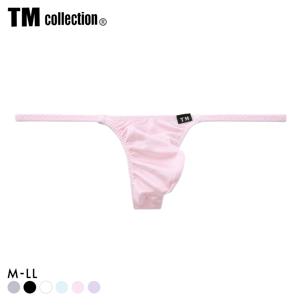 ティーエム コレクション Shinysmooth Sharp pattern TB Tバック ビキニ TM collection メンズ 前閉じ(PI-ピンク-M)