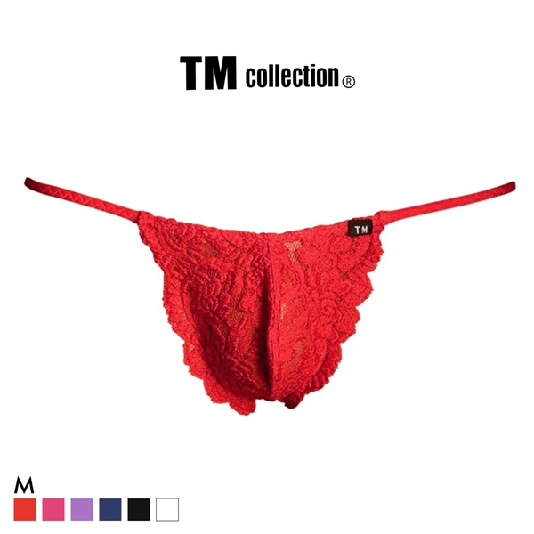 ティーエム コレクション Stretch Lace side string HB ハーフバック ビキニ TM collection メンズ 前閉じ