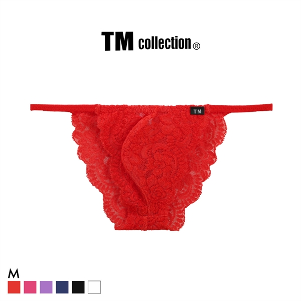 ティーエム コレクション Stretch Lace side string HB ハーフバック ビキニ TM collection メンズ 前閉じ