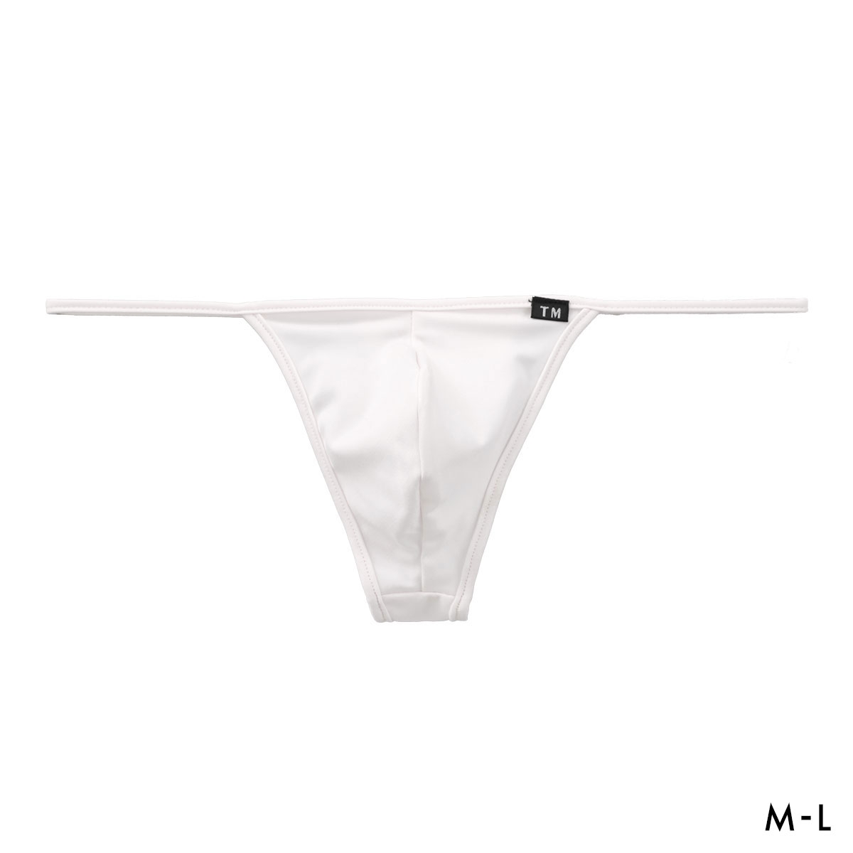 ティーエム コレクション マイクロファイバー2way Binder trim TB Tバック ビキニ TM collection メンズ 日本製 前閉じ(WH-ホワイト-M)