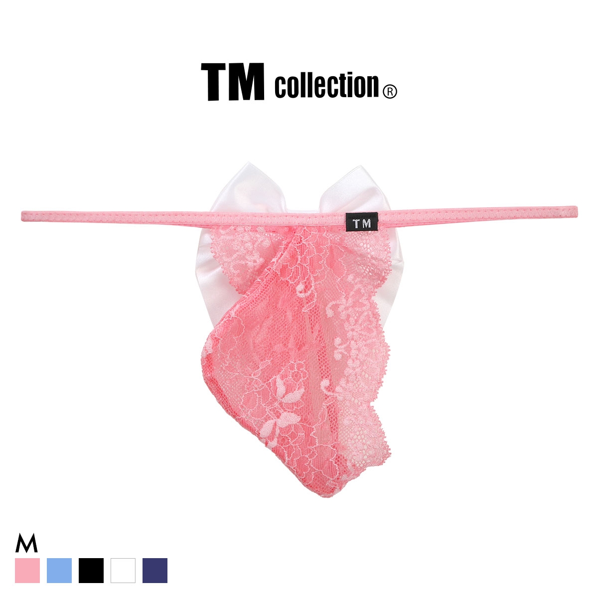 ティーエム コレクション ストレッチレース バックリボン G-string Gストリングス Tバック ビキニ TM collection メンズ 日本製
