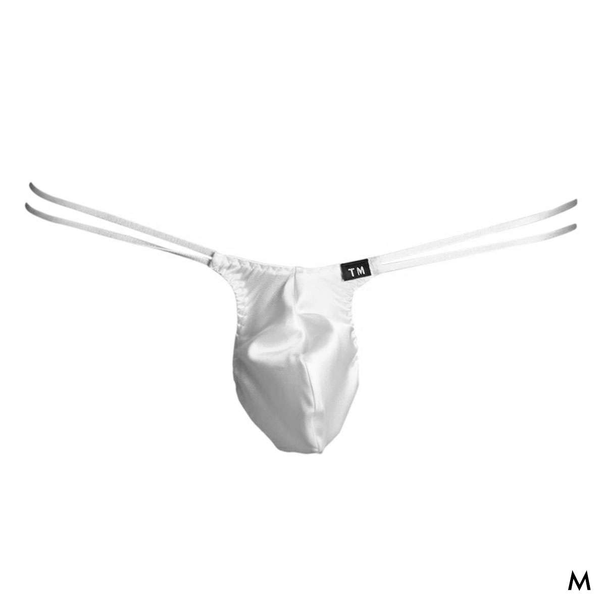 ティーエム コレクション Satin Wループ HB ハーフバック ビキニ TM collection メンズ 前閉じ(WH-ホワイト-M)