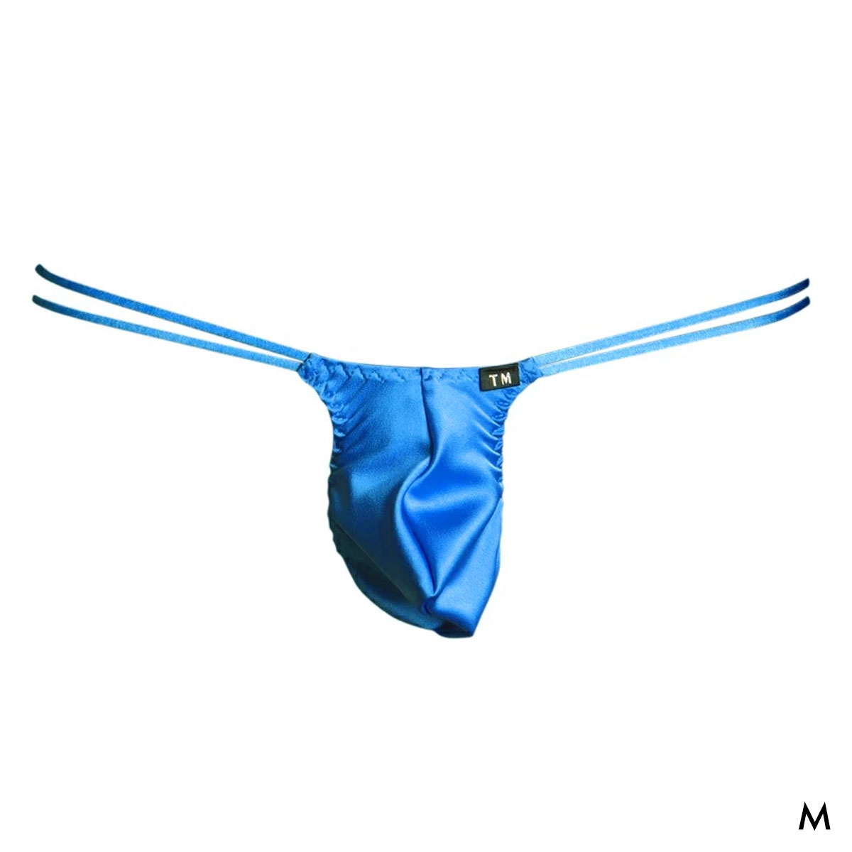 ティーエム コレクション Satin Wループ HB ハーフバック ビキニ TM collection メンズ 前閉じ(BU-ブルー-M)