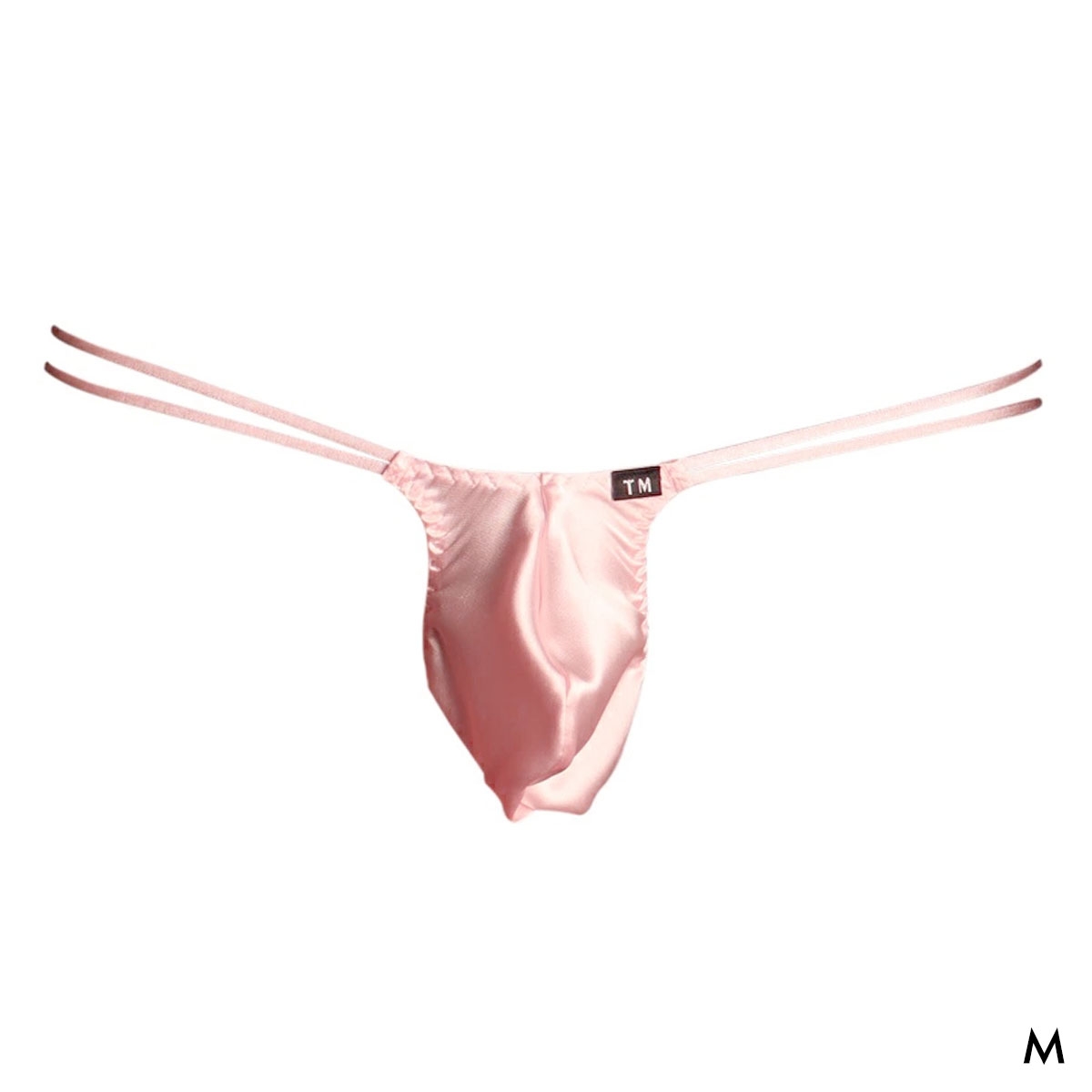 ティーエム コレクション Satin Wループ HB ハーフバック ビキニ TM collection メンズ 前閉じ(PI-ピンク-M)