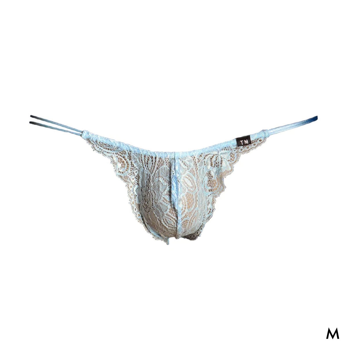 ティーエム コレクション Luxurious Lace side loop HB ハーフバック ビキニ TM collection メンズ 日本製(SX-サックス-M)