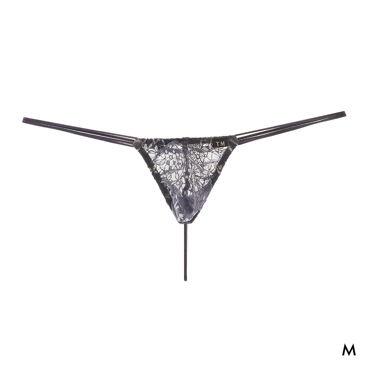 ティーエム コレクション ラメレース Wループ クチバシ G-STRING Gストリングス Tバック ビキニ メンズ TM collection(GY-グレー-M)