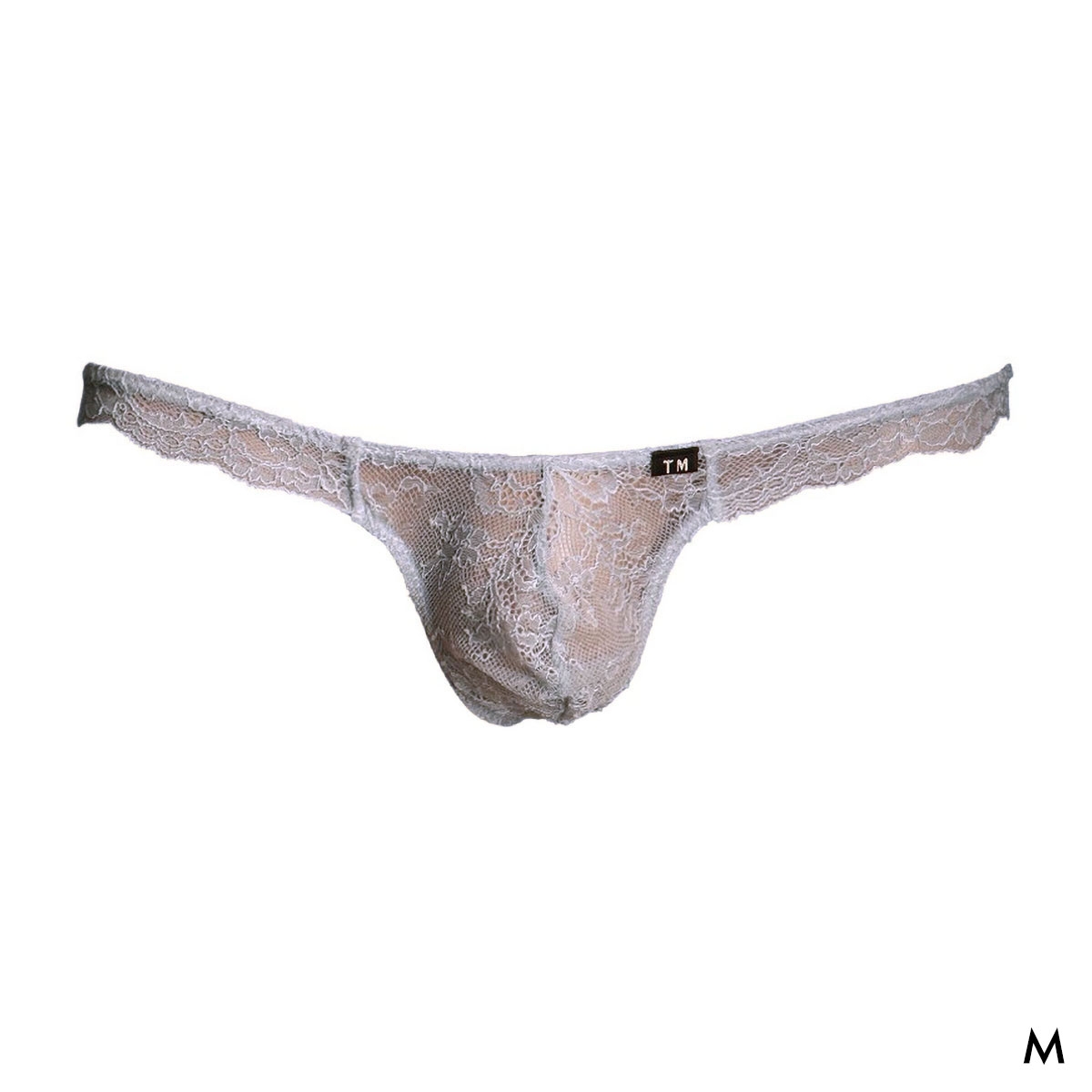 ティーエム コレクション 総レース cute color TB Tバック ビキニ TM collection メンズ 日本製(GY-グレー-M)
