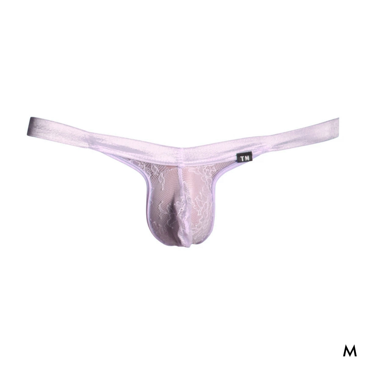 ティーエム コレクション Stretch Lace×Shinysmooth sporty v-cut TB Tバック ビキニ TM collection メンズ 日本製(PU-パープル-M)