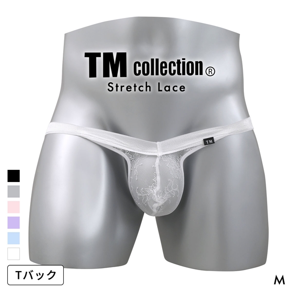 ティーエム コレクション Stretch Lace×Shinysmooth sporty v-cut TB Tバック ビキニ TM collection メンズ 日本製