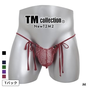 ティーエム コレクション NewT2M2 x ラメレース side ribbon TB Tバック ビキニ TM collection メンズ 日本製