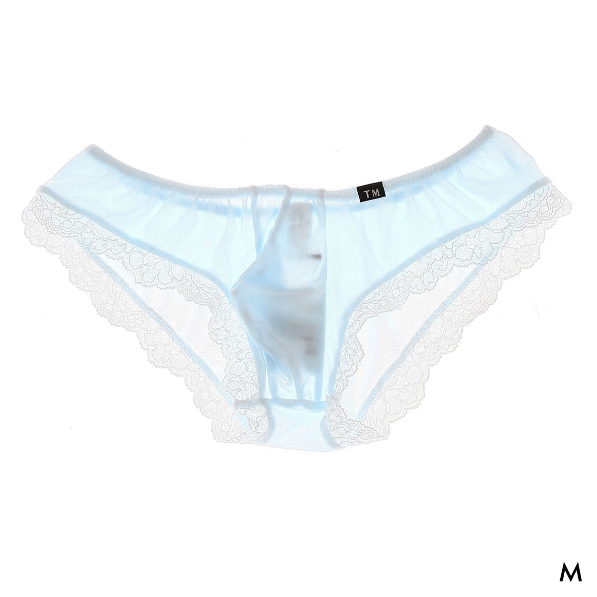 ティーエム コレクション NewT2M2 x lace super low-rise Brief ブリーフ メンズ ビキニ TM collection(SX-サックス-M)