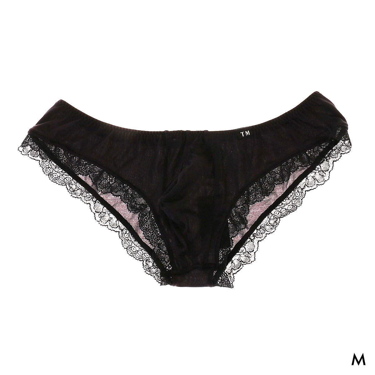 ティーエム コレクション NewT2M2 x lace super low-rise Brief ブリーフ メンズ ビキニ TM collection(BK-ブラック-M)