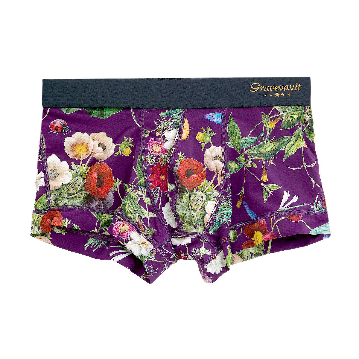 グレイブボールト Gravevault × SHIROHATO 別注 限定カラー FLORA ローライズボクサーパンツ SML 3050971 フローラ(PU-パープル-S)